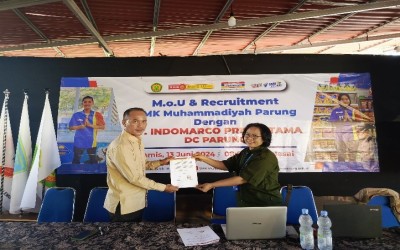 Membantu Kebekerjaan lulusan, SMK Muhammadiyah Parung Selenggarakan Recruitment Bersama dan MoU Dengan PT Indomarco Prismatama (Indomaret)
